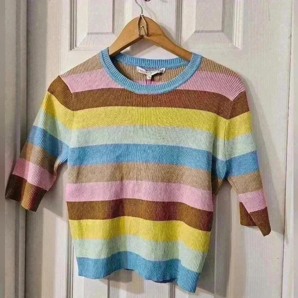 NWT ENGLISH FACTORY Multi Color Stripe Sweater NWT - image 2
